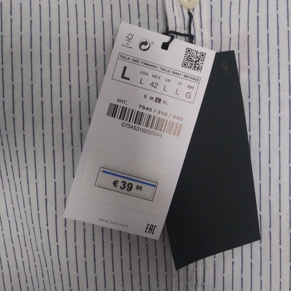 Zara Button Up Shirt Straight Fit - Picture 4 of 4